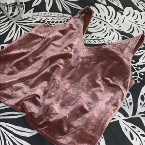 Pink suede top